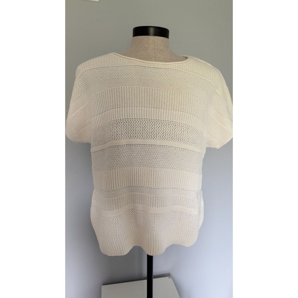 Old Navy Polar Bear Short Sleeve Knit Sweater Womens Size L